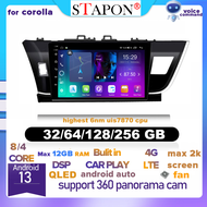 STAPON 10inch for Toyota COROLLA altis 2014-2016 32 64 128 256GB Android13 2k QLED IPS carplay android auto OCTA CORE DSP 4G 360 panoramic dashcam car stereo android HEAD UNIT plug play MP5 player with WiFi Bluetooth GPS FM AM rear view