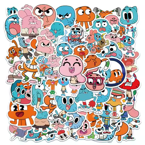 50Pcs The Amazing World of Gumball Stickers Darwin Gumball DIY Sticker Scrapbooking Phone Luggage Sk