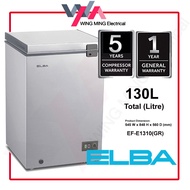 Elba 130L Chest Freezer Refrigerator 1 Door/Peti Ais Beku 1 Pintu (E1310) Peti Sejuk Murah/Fridge/冷凍 冰箱 EF-E1310(GR)