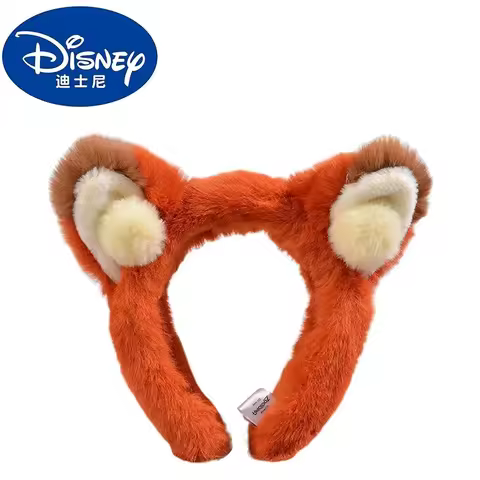 Disney Zootopia Hair Band Nick Cosplay Headband Hair Accessories Cute Cartoon Fluffy Kawaii Park Toy