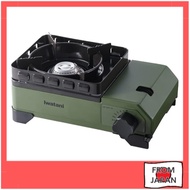 【Direct From Japan】Iwatani Body: Steel plate Cassette stove Tough Maru Jr. Made in Japan Dutch oven can be used Olive