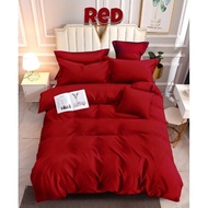 PLAIN RED CANADIAN COTTON BEDSHEET TERNO PUNDA KURTINA KUMOT DOORMAT
