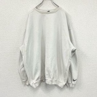 2000 年代古著Nike Swoosh 運動衫/運動鞋，復古白色，XXL 碼