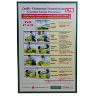 Dr CAB CPR Poster Board with Frame TNB standard With Hook