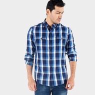 Bombboogie Kemeja Pria Wallace Blue White 24623B5BI