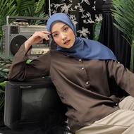 Umama Scarf - Kerudung Polos Jilbab Segi Empat Hijab Daily Paris Olive Laser Cut