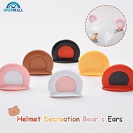 OPENMALL 2Pcs Cute Motorcycle Helmet Bear‘s ’Ears Motocross Electric Bike Helmet and Car Steering Wh