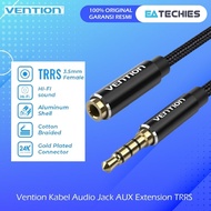 Vention 3.5mm Male to Female Audio Jack Extension Cable TRRS 3 Audio Extension/ IEM HeadsetRing Mic 