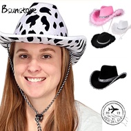 BSUNSTORE Cowgirl Hat Sequin Funny Cowboy Accessory Cosplay Costume Party Sequin Cowgirl Hats