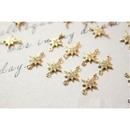 Sparkle Star Pendant 1 Pc -18k Rolled Gold