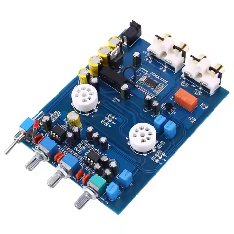 Reliable-NE5532 DC12V2A Bluetooth 4.2 HIFI Preamp 6J5 Home Audio Tube Amplifier Fever Bile Preamp To