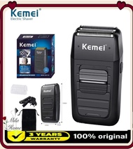Kemei KM-1102 แบบชาร์จไร้สายเครื่องโกนหนวดสำหรับผู้ชายใบมีดแฝดลูกสูบเครามีดโกนใบหน้าดูแลมัลติฟังก์ชั