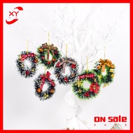XY Christmas Decorative Ornaments Red Fruit Gift Bag Garland Pendant Mini Christmas Garland Wreath