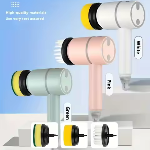 OLOEY 3-in-1 Electric Spin Scrubber, Electric Cleaning Brush Handheld Kitchen Cleaner Cordless Spin 