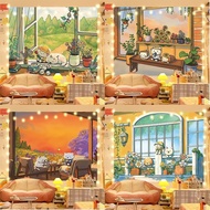 Cartoon Live Stream Background Decoration Hanging Cloth Healing Bear Hanging Cloth Background Dormit