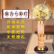Gift Rotating Light Blue Earth Universal Ornaments Office Opening Floor Large Size Globe Table Lamp 