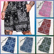 BANDANA/PAISLEY PRINT TASLAN SHORT/2 POCKETS/UNISEX SHORT