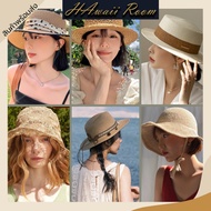 Hawaiiroom Fashion Straw Hat Women's Korean Sun Beach Trip Size 56-58cm