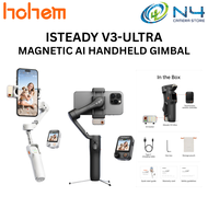 Hohem iSteady V3 Ultra AI Tracking Foldable Gimbal Stabilizer White Black V3-Ultra