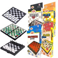 Classic Boardgames Foldable Chess Board Non Magnet JHEE Chess Snake & Ladder Aeroplan And Draughts G