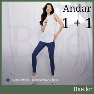 ⭐Buy 1, Get 1 Free [ANDAR] Ankle length Airywin Signature Leggings 37Colors(1~13) | K-Athleisure Bes