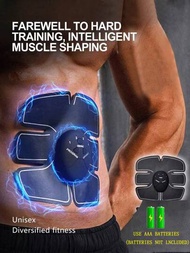 電池式腹肌貼片，智能懶人高級技術運動健身器材，適用於男女腹部訓練裝備