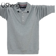 เสื้อยืดเสื้อโปโลแขนยาว VSheng ไซส์ใหญ่สำหรับผู้ชาย M ถึง6XL เสื้อหนา