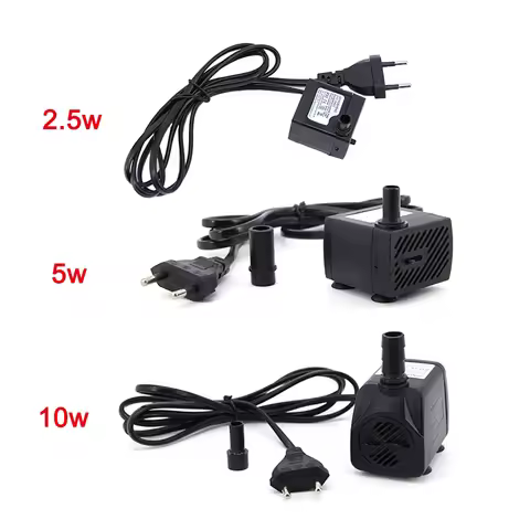 AC 220V EU US Plug 2.5W 5w 10w Submersible Water Pump Aquarium Fountain Pump Air Fish Pond Pool Tank