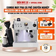 [HCM-VAT Included] Milesto EM19 M2 Auto Coffee Maker Combo and 017 Single Dose Coffee Grinder for Ho