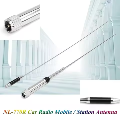 Ham Antenna Radio Metal M-Type Vertical NL-770R Accessories High Replacement Gain 144/430MHz Dual-Ba