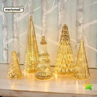 MERLYMALL Set of 5 Illuminated Mercury Glass Trees, Creative Versatile Mercury Glass Christmas Trees