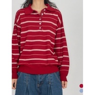 Codibook|Korea Korea EEZEE Button Lapel Striped Sweater KN015 Women's Clothing