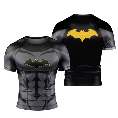 Sports Short Sleeves, 3D Printed Quick Drying Short Sleeves, "Marvel Universe" Character Print, Spor