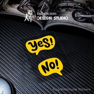 Creative yes/no Trendy Stickers Motorcycle Car Electric Car Stickers Unique Funny Waterproof Decorat