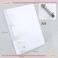COUPLGM Binder File Folder, D-shaped Plastic Transparent Folder,  Office Document 2 Holes Lever Arch