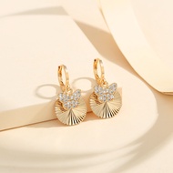 Lanme Jewelry Anting Titanium Anti Karat Berlian Lapis Emas Wanita Korea Perhiasan Aksesoris LM312