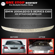 BMW 5 SERIES E60 2004-2010 M5 STYLE REAR TRUNK SPOILER REAR BONET SPOILER LIP ABS SKIRT LIP BODYKIT