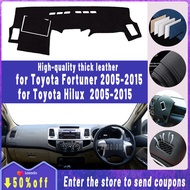 Thickened Insulated leather dashboard cover pad for Toyota Fortuner Hilux SW4 2005~2015 High Quality
