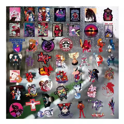 Neon Genesis Evangelion UV Transfer Sticker Anime Crystal Label Outdoor Waterproof Helmet Car Decora