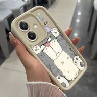 Case For OPPO A3 4G A3 Pro 5G A3X 4G A3X 5G A40 A60 5G Three-Color Cat Phone Silicone Shockproof
