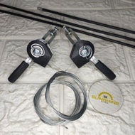 Vintage Thumb Shifter 5-6-7-8 Speed Alloy Silver