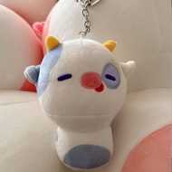 Misfi Toy Flagship Store QQ Bounce Super Cute Strawberry Cow Blueberry Cow Doll Pendant Toy