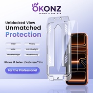 OKONZ iPhone Screen Protector for 17 Pro Max/16 Pro/16e/15/14/13 Plus Full Coverage Tempered Glass C
