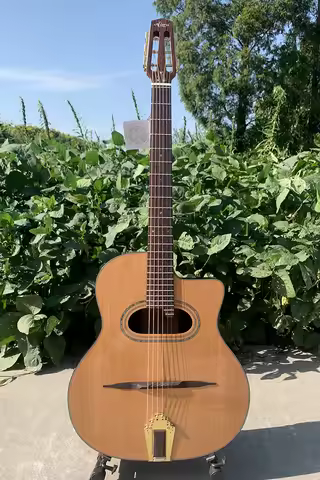Aiersi brand professionals playable D-hole instrument gypsy jazz guitar Manouche guitar