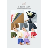 20 sheets Embossed Paper - Wrapping Paper - Flower Wrapping - Wrapping Paper - Paper Based Wrapping