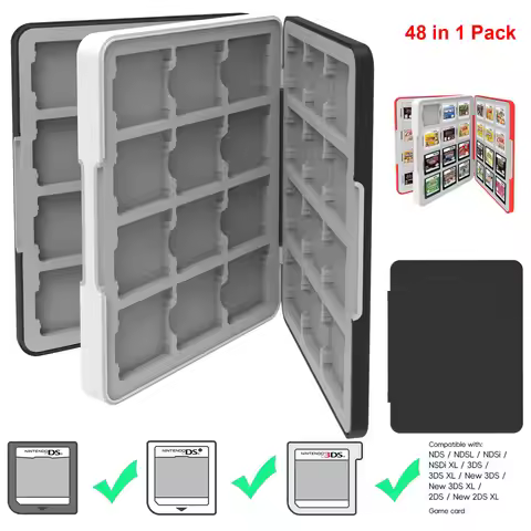 48 in 1 Portable Game Cards Storage Hard Case for NEW 3DS XL/ 3DS / DSi XL / DSi LL / DS Lite Game A