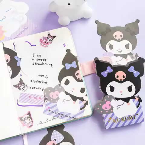 Sanrio Cartoon Hello Kitty Kuromi Cinnamoroll My Melody Memo Pad Special-shaped Sticky Notes Office 