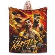 Ilia Topuria Wrestling Wrestler Blanket Lightweight Thin Fleece Cute Gift Throw Blanket Rug