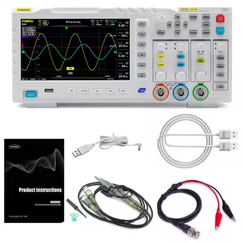 FNIRSI1014D 7 inch LCD 2-Channel Digital Oscilloscope DDS Signal Generator 100MHz* 2 Analog Bandwidt