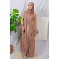 Luxury Dubai Abaya Rose Gold with Iridescent Crystals - N5